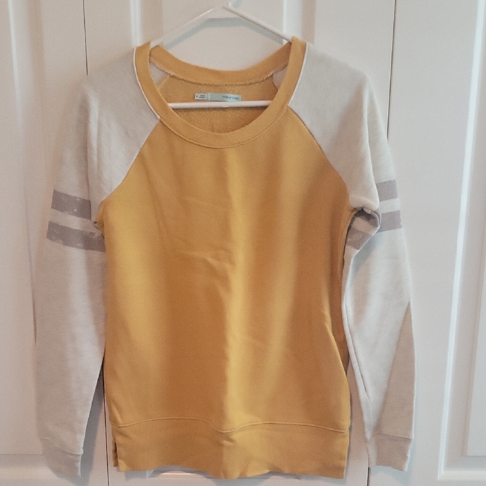 Yellow and Gray Raglan Sweatshirt
